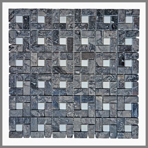1 Fliese - XNM BS19 - Marmor - Mosaik - Fliesen - Naturstein - Wand-Design - Boden-Design
