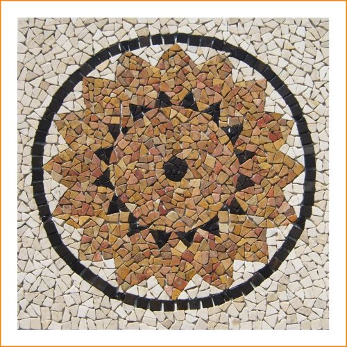 RO-003 - Marmor Rosone - Mosaik-Fliesen - Wand-Design - Boden-Design - Naturstein-Mosaik
