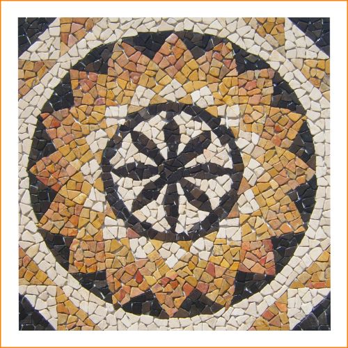RO-004 - Marmor Rosone - Mosaik-Fliesen - Wand-Design - Boden-Design - Naturstein-Mosaik