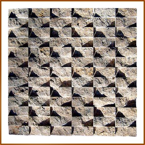 1 qm - RRO-F3505 - Travertin - Mosaikfliesen - Natursteinmosaik - Wandfliesen - Wand-Verblender