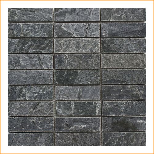 1 Fliese - S-004 - Schiefer - Mosaik - Fliesen - Naturstein - Wandfliesen - Bodenfliesen