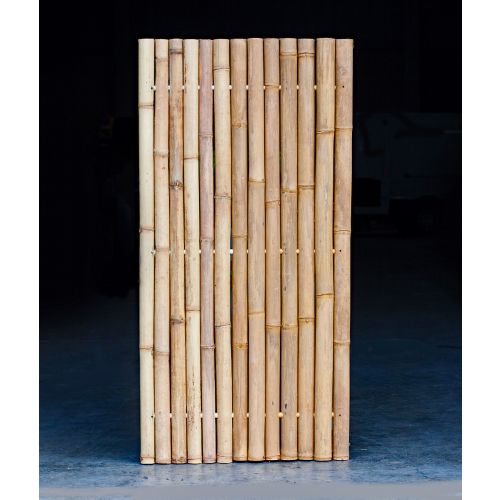 Sichtschutzwand aus Bambus-Vollrohr – 90x180 cm – natürliche Gartenabtrennung aus ca. 5–7 cm dicken Bambusrohren für Terrasse, Balkon oder Garten