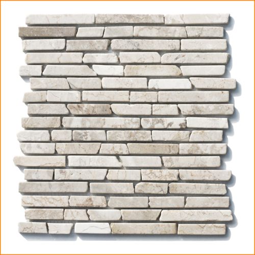 1 Mosaikfliese Marmor Weiß Wandfliesen Natursteinfliesen Bad - ST-433 - 