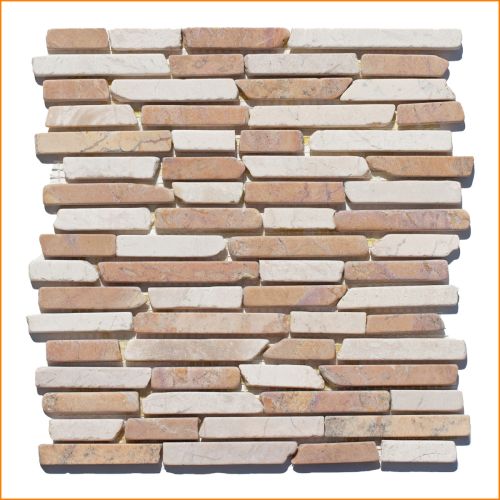 1 Mosaikfliese - ST-434 - Mosaikfliesen - Naturstein - Fliesen - Marmor - Wand-Design - Wand-Verblender