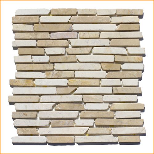 1 Mosaikfliese - ST-436 - Mosaikfliesen - Naturstein - Fliesen - Marmor - Wand-Design - Wand-Verblender