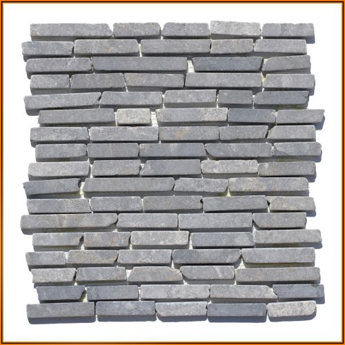 1 qm Mosaik Hellgrau - ST-438 - Naturstein Fliesen Wandverkleidung