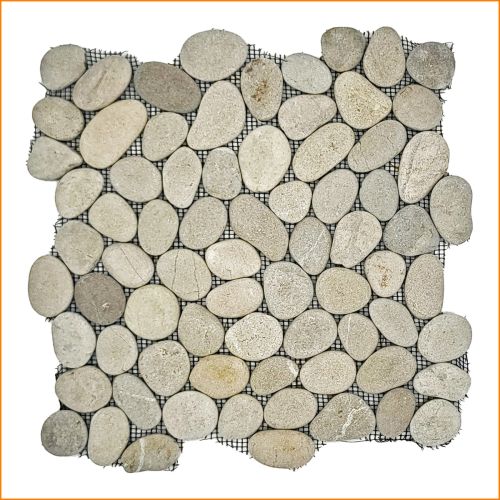 1 Mosaikfliese - SL-T121 - Maui River - Kieselsteinmosaik - Naturstein-Mosaik - Bodenfliesen - Wandfliesen