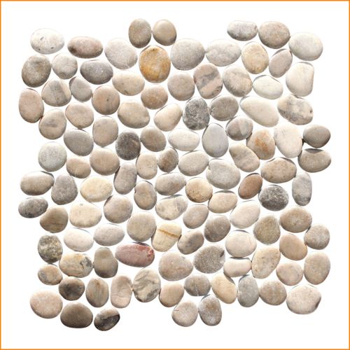 1 Mosaikfliese - SL-T122 - Indian Pearls - Kieselmosaik - Naturstein-Mosaik - Bodenfliesen - Wandfliesen
