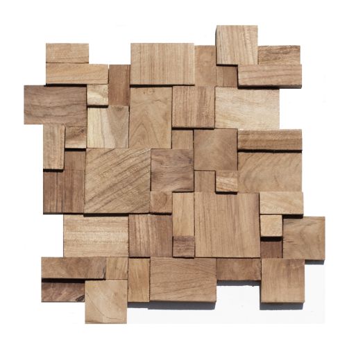 HO-011 - Kelut - Wand-Design - Holz Verblender - Wandverkleidung - Holz Mosaik