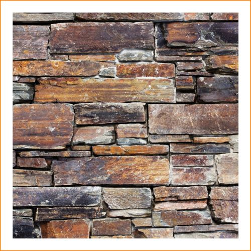 1 Muster - W-006 - Schiefer - Wandverblender - Steinwand - Naturstein-Mauer - Naturstein-Wand - Natural Stone Wall Cladding