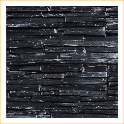 1 Muster - W-007 - Schiefer - Wanddesign - Steinwand - Naturstein-Mauer - Naturstein-Wand