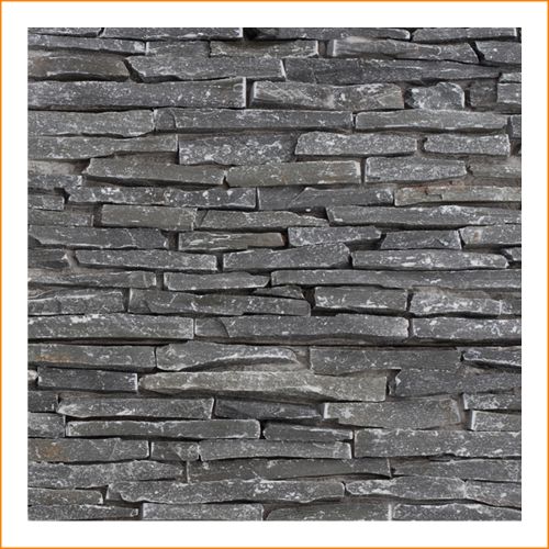 1 Muster - W-008 - Schiefer - Wanddesign - Steinwand - Natursteinmauer - Natursteinwand
