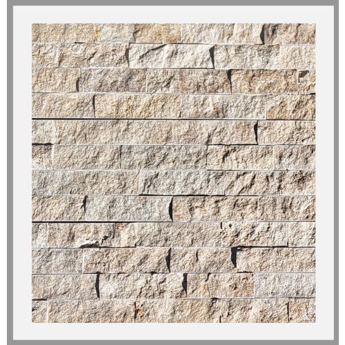 1 Muster - W-013 - Travertin - Wanddesign - Steinwand - Naturstein-Mauer - Naturstein-Wand