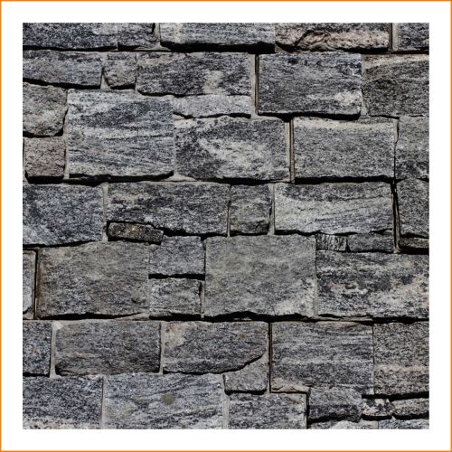 1 Muster - W-015 - Granit - Zermatt - Wanddesign - Steinwand - Wall Design - Naturstein-Wand