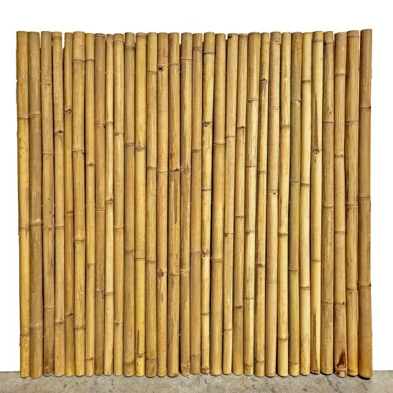 Bambus Rollzaun 180x180 cm | Moso Bambus natur, 3-fach verzinkt
