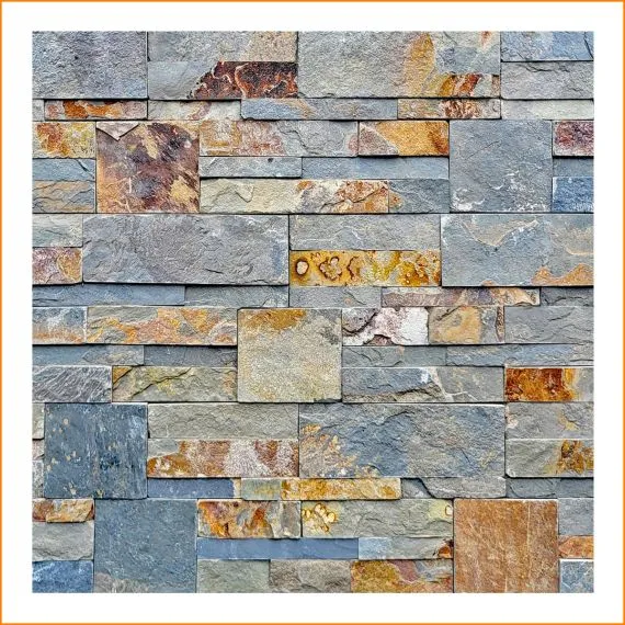 Schiefer - Wanddesign - Steinwand - Mauerverkleidung - Naturstein-Wand