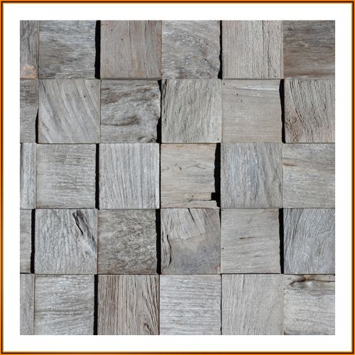 Moderne Wandverkleidung aus recyceltem Teakholz – handbearbeitet in elegantem Grau für stilvolle Innenräume.