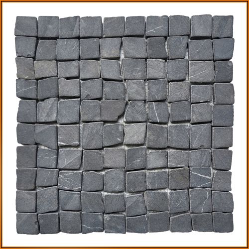 Dunkelgraue Marmor-Mosaikfliese, quadratisch, 30×30 cm – feines Natursteinmosaik mit dezenten Adern für Dusche, Küche und Wohnbereich.