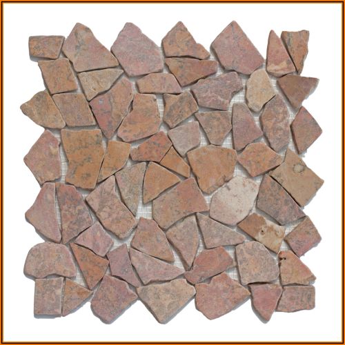 1 qm Mosaik Rot mediterran - M-002 - Fliesen Naturstein Bruchsteinmosaik Marmormosaik