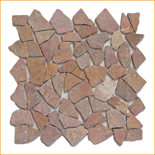 1 Mosaikfliese Toskana Rot Naturstein Marmor - M-002 - 