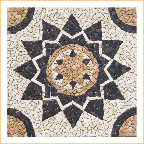 RO-001 - Marmor Mosaik Rosone - Mosaikfliesen - Wand-Design - Boden-Design - Naturstein