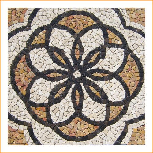 RO-002 - Marmor Rosone - Mosaik-Fliesen - Wand-Design - Boden-Design - Naturstein-Mosaik