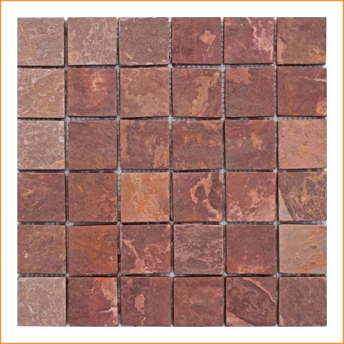 1 Fliese - S-005 - Schiefer - Mosaik - Fliesen - Naturstein - Wandfliesen - Bodenfliesen