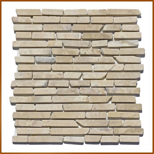 1 qm Mosaik Beige Gelb - ST-442 - Naturstein Fliesen Wandverkleidung 