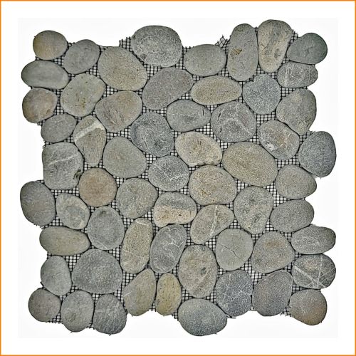 1 Mosaikfliese - SL-T122 - Indian Pearls - Kieselmosaik - Naturstein-Mosaik - Bodenfliesen - Wandfliesen