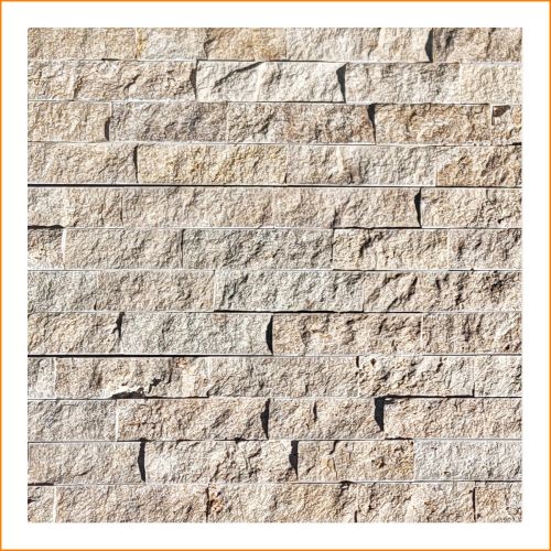 1 Muster - W-013 - Travertin - Wanddesign - Steinwand - Naturstein-Mauer - Naturstein-Wand
