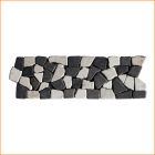 1 Bordüre - BO-337 - Marmor - Mosaik-Fliesen - Weiß Grau - Naturstein - 1 Bordüre - BO-337 - Marmor - Mosaik-Fliesen - Weiß Grau - Naturstein -