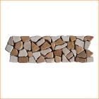 1 Bordüre - BO-338 - Marmor - Mosaik-Fliesen - Gelb Weiß - Naturstein -