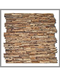 1 qm - HO-006 - Krakatau - Teakholz - Wandverblender - Holz-Design - Wandverkleidung Holz - Wall Wood Panel
