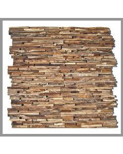 1 qm Wandverkleidung Holz - HO-006 - Krakatau Teakholz Wandverblender Paneele Wand