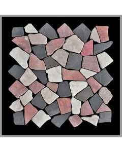 1 Mosaikfliese - M-015 - Multicolour 3 Stein-Mosaik Bruch Marmor Bodenfliesen Wandfliesen