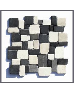 1 Mosaikfliese - M-016 - Mosaikfliesen - Naturstein - Fliesen - Marmor - Boden-Design - Wand-Design