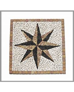 RO-006 - Marmor Mosaik Rosone - Mosaikfliesen - Wand-Design - Boden-Design - Naturstein