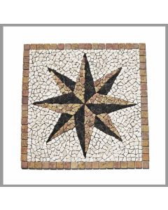 RO-006 - Marmor Mosaik Rosone - Mosaikfliesen - Wand-Design - Boden-Design - Naturstein