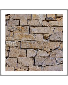 1 Muster - W-002 - Travertin - Wanddesign - Steinwand - Naturstein-Mauer - Wall-Design