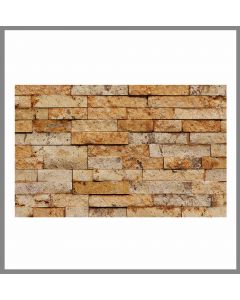 1 qm - W-014 - Wall Stone - Travertin - Gold - Wand-Verblender - Wandverkleidung - Naturstein - Wand-Design