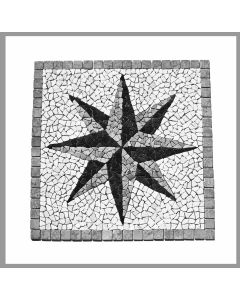 RO-007 - Marmor Mosaik Rosone - Mosaikfliesen - Wand-Design - Boden-Design - Naturstein