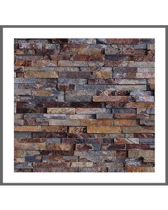 1 Muster - W-016 - Schiefer - Wanddesign - Steinwand - Naturstein-Mauer - Naturstein-Wand