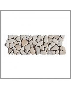 1 Bordüre - BO-333 - Marmor - Mosaik-Fliesen - Weiß - Naturstein -