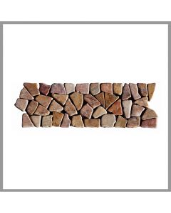 1 Bordüre - BO-332 - Marmor - Mosaik-Fliesen - Toskana Rot - Naturstein -