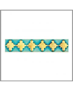 1 Fliese - Wand-Design - Design Fliesen - Türkis Gold Small - Design Tiles