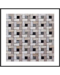 1 Fliese - Wand-Design - Design Mosaik Fliesen - Living 049 - Wall-Design -