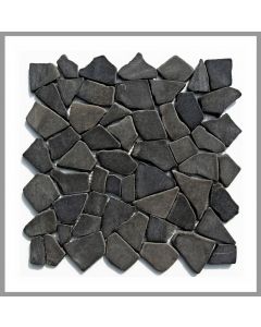 1 Mosaikfliese - M-001 - Mosaikfliesen - Naturstein - Marmor Grau - Mediterran - Boden-Design - Wand-Design