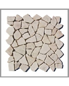 1 Mosaikfliese - M-003 - Mosaikfliesen - Toskana Weiß - Naturstein - Boden-Design - Wand-Design
