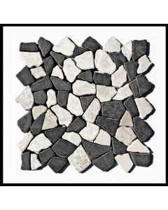 1 qm - M-006 - Mosaik - Naturstein - Fliesen - Marmor - Bruchsteinmosaik - Marmormosaik