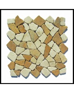 1 qm - M-013 - Mosaik - Grasse - Naturstein - Fliesen - Marmor - Bruchsteinmosaik - Marmormosaik